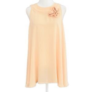 Anthropologie Twelve by Twelve swing style peach sleeveless mini dress size M.